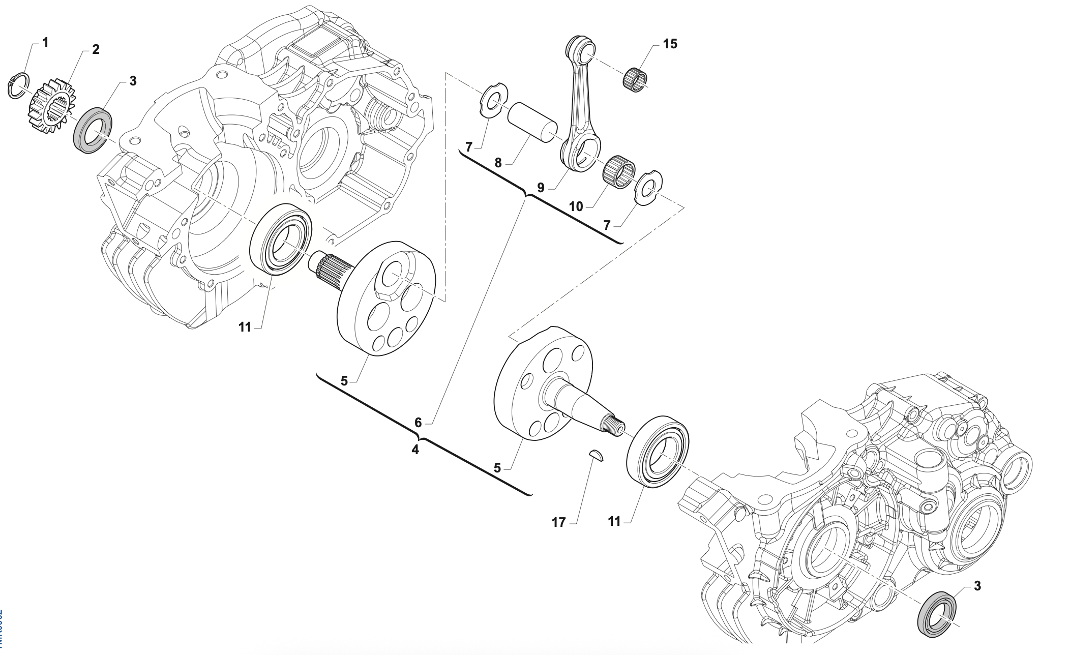 KZ R2 — Crankshaft assembly