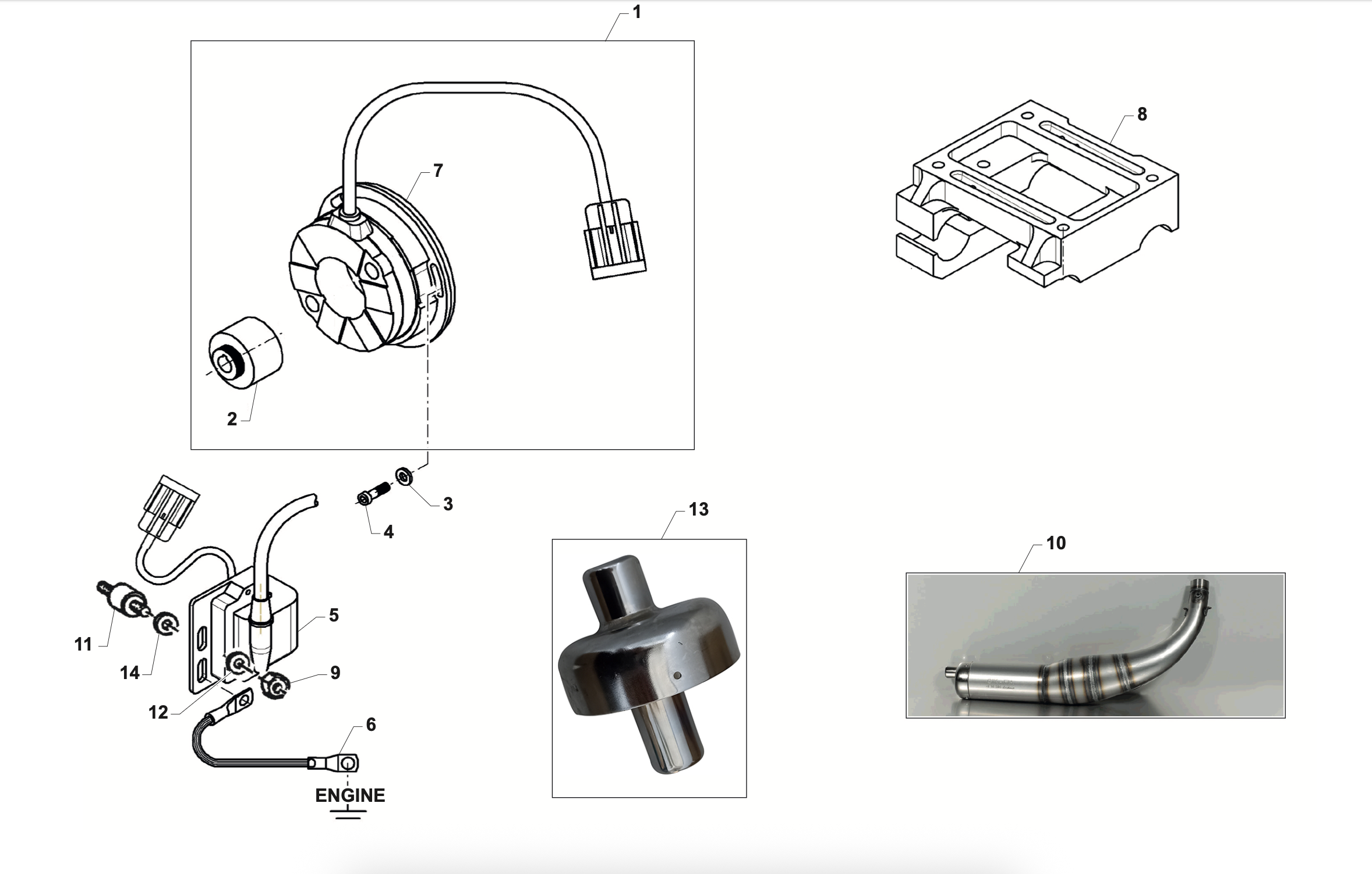 OK S3 Junior — Ignition / Motor Mount / Exhaust
