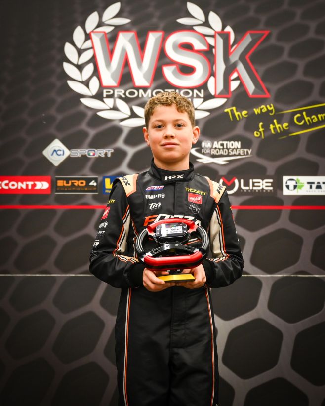 A good day here in Cremona Circuit for the second round of WSK Final Cup . Pole position in OKN Junior category for Harry...